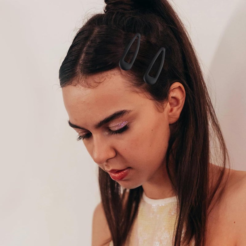 Cptots Small Hair Barrettes For Women No Slip Metal Snap Clips For Thin And Fine Hair,Matte Black,20 PCS,1.97 x 0.5 Inch. - Image 4